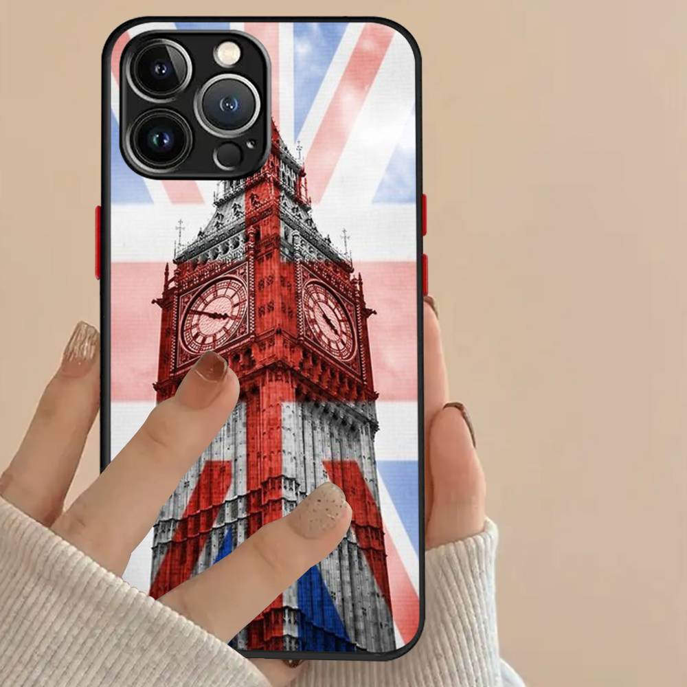 USA & UK Flaggen Hülle Für iPhone X XR XS 11 12 13 14 15 16 pro MAX mini Handyhülle Matt stoßfest