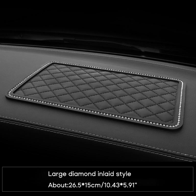 Universelles Anti-Rutsch-Klebepad für Auto-Armaturenbrett, Handyhalter-Matte, Anti-Rutsch-Kristall-Strassstein-Matte, Innenzubehör