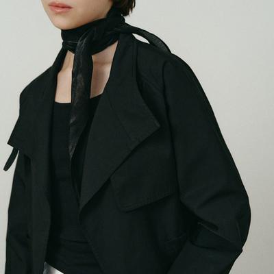 MAKE A TOAST SILKY SCARF BLACK MBEFAC001BK