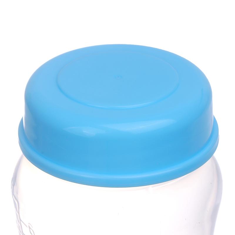 Grün/Blau 180ml Muttermilch-Aufbewahrungsflasche Weithals Säugling Neugeborenes Lebensmittel Gefrierschrank Frischebecher