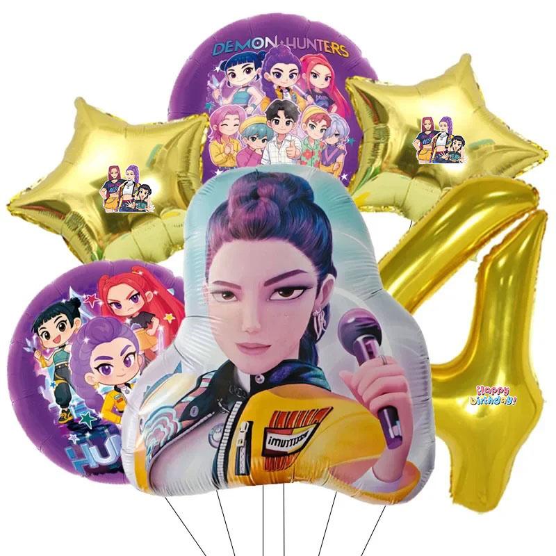 Set di 6 Palloncini in Alluminio con Numeri da 0 a 9 per Festa di Compleanno a Tema Musicale Decorazione Baby Shower Regalo
