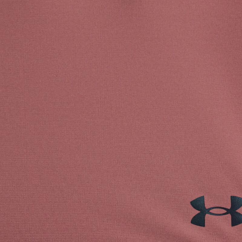 Under Armour Solid Color Round Neck Casual Short Sleeve T-Shirt Women Tops Smoky-Red 1383639-611