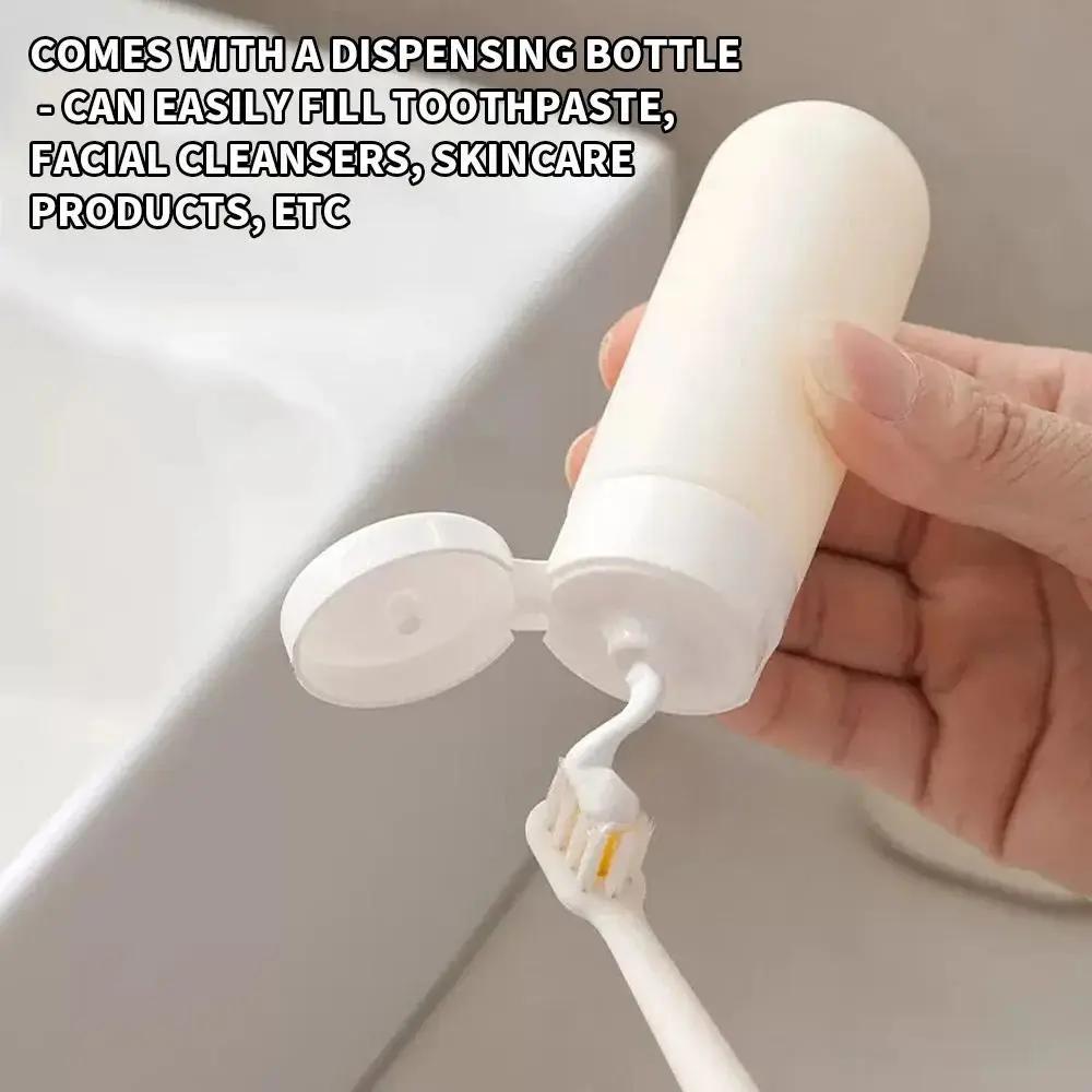 3 in 1 Portable Travel Toothbrush Set  Durable  ABS Plastic Mouthwash Cup for Daily Use