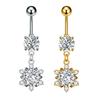 3/5 Reverse Crystals Faux Fake Belly Button Ring Belly Piercing Nombril Clip On Umbilical Navel Cartilage Clip Body Jewelry Gift