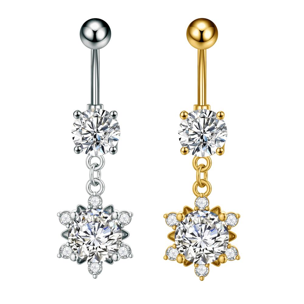 3/5 Reverse Crystals Faux Fake Belly Button Ring Belly Piercing Nombril Clip On Umbilical Navel Cartilage Clip Body Jewelry Gift