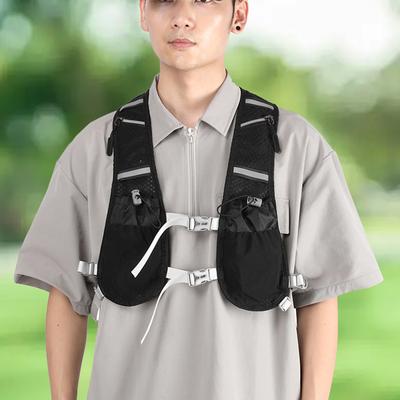 Hydration Running Vest Running Phone Holder Vest Multi-pockets Hiking Vest Pack Lightweight Cycling Backpack for Outdoor Sports