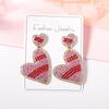 Fashion, Romantic Valentine's Day Temperament, Women's Love Full of Diamond Earrings, Personality, Niche Models