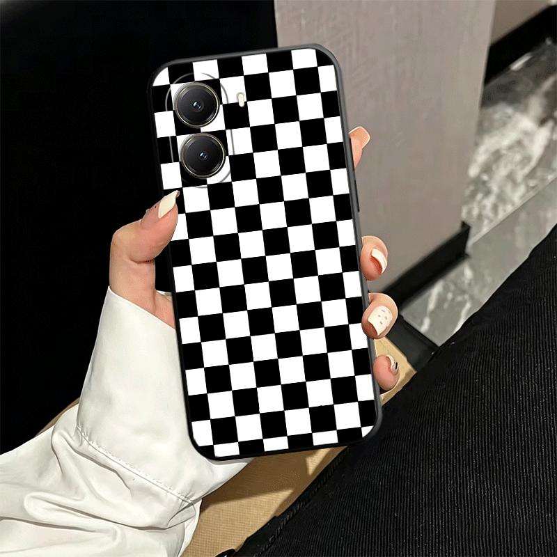 Retro Classic Chess Board Grid Soft Phone Case for Xiaomi Poco X5 X6 X7 X8 Pro Max X3 F7 F8 Ultra M8 M7 M6 M5 Redmi 15 15C 14C 1