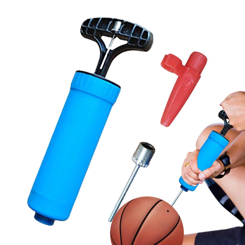 Air Pump for Balls Portable Sports Ball Hand Pump Blue Manual Air Pump with Needle Wear-Resistant Hand Pump for Basketball