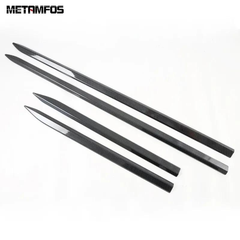 For Kia Sorento MQ4 -2024 2025 Carbon Fiber Door Side Line Strip Body Skirt Molding Trim Sticker Accessories Car Styling