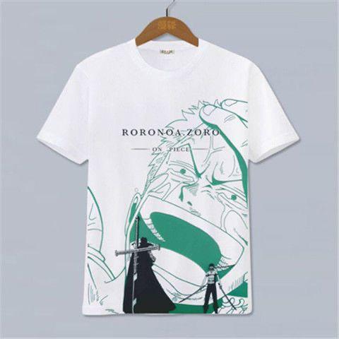 One Piece Anime Peripheral Clothes Shortsleeved Unisexs And Unisexs Cartoon Tshirt Y2k Cotton Print Tee Harajuku Streetwear Tops