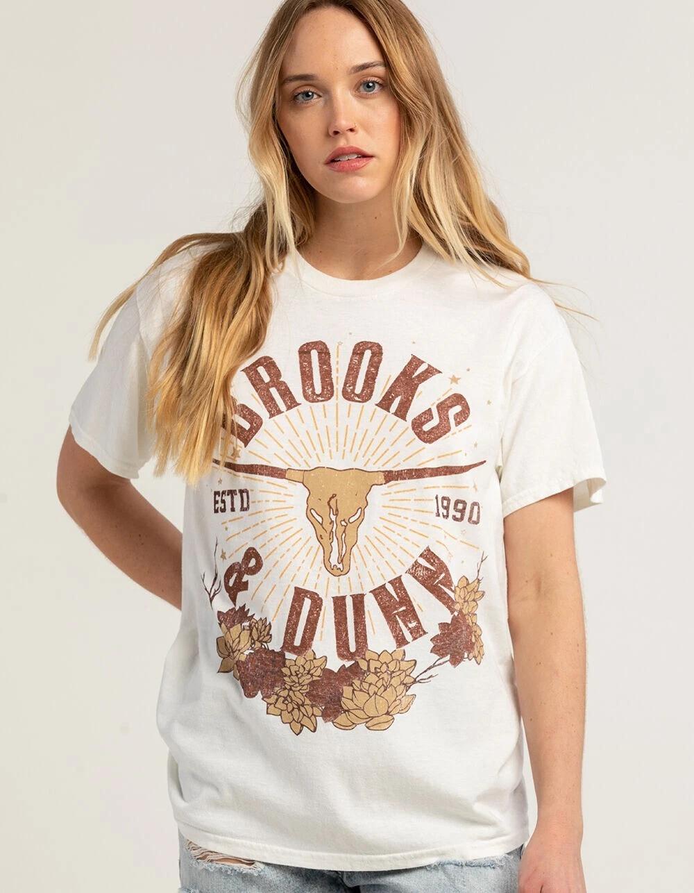 

Brooks And Dunn Womens Horn Floral Tee Shirt New XL M