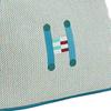 Hermès Bolide Crazy H Embroidered Pattern Palladium Metal Cotton Storage Bag Mini Unisex bags Teal Galette H103750MV05