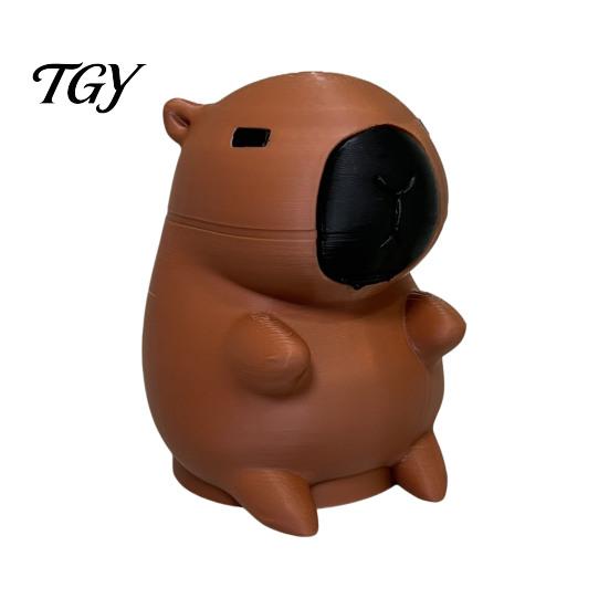 Capybara Anhängerkupplungsabdeckung 3D Gedruckte Anhängerkupplungskappe, Dekorative Anhänger Staubkappe, 50mm Anhänger Schutz, Wohnmobil LKW Zubehör Geländewagen