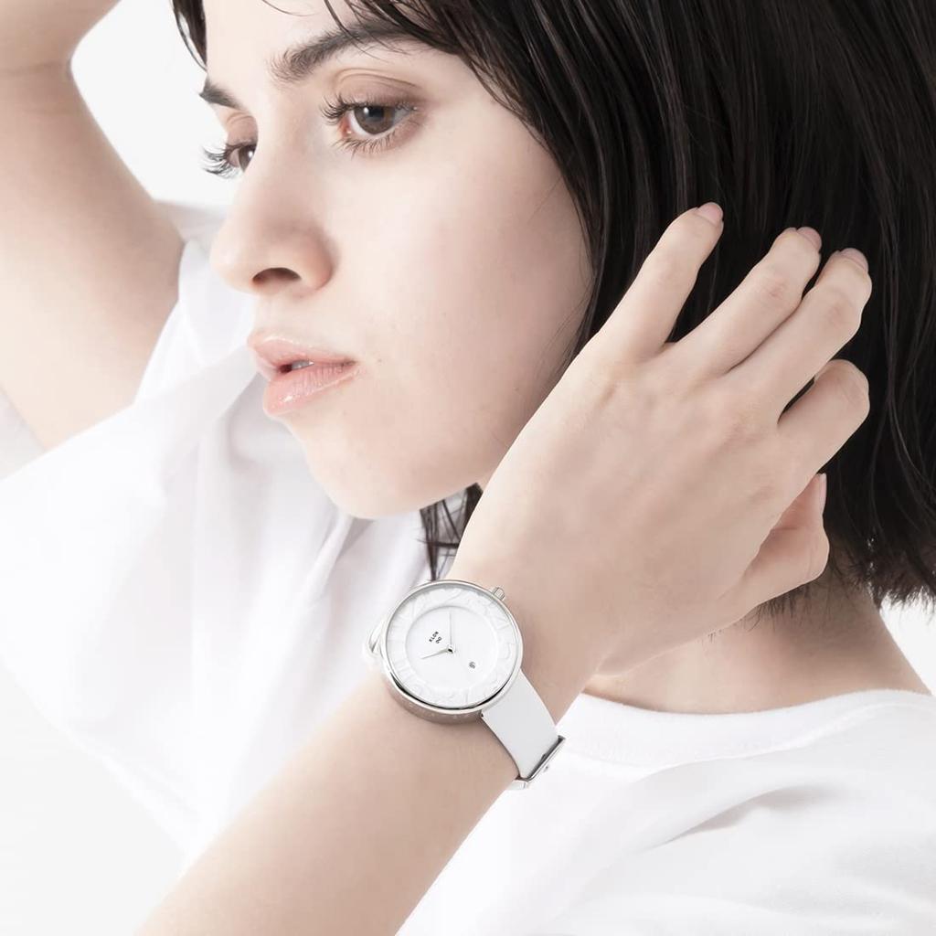 klon Watch Replacement Strap Set 2way Simple White 36mm KLON INFINITY STAIR series Men's Women's -RONDO TIME- [36/W-FACE]