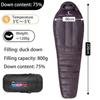 WaterPoof Mummy Duck Down Sleeping Bag Outdoor Camping Lightweight Warm Sleeping Bag Winter Thick Cold Proof Down Sleeping Bags