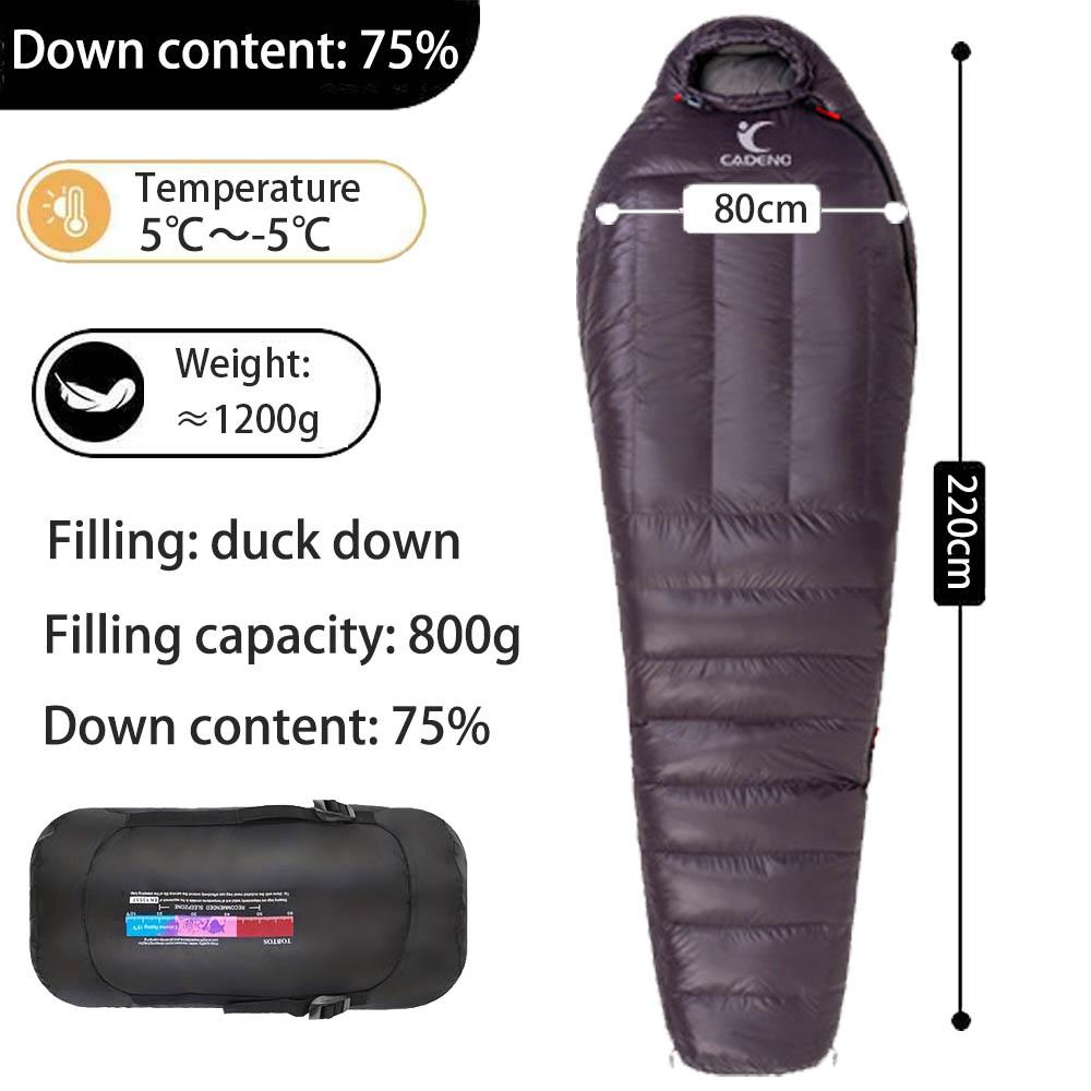 WaterPoof Mummy Duck Down Sleeping Bag Outdoor Camping Lightweight Warm Sleeping Bag Winter Thick Cold Proof Down Sleeping Bags
