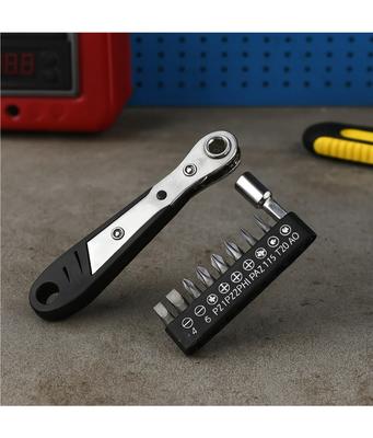 Right Angle Screwdriver Set T25, Mini Ratcheting 90 Degree Offset Wrench Kit, Pocket Tool for DIY Repair, Low Profile Bit Socket