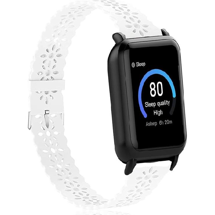 

Совместим с браслетом 3Plus Vibe Plus, силиконовые кружевные тонкие полые сменные ремешки, совместимые с 3Plus Vibe Plus/Vibe +/Vibe Lite/Vibe Pro белый