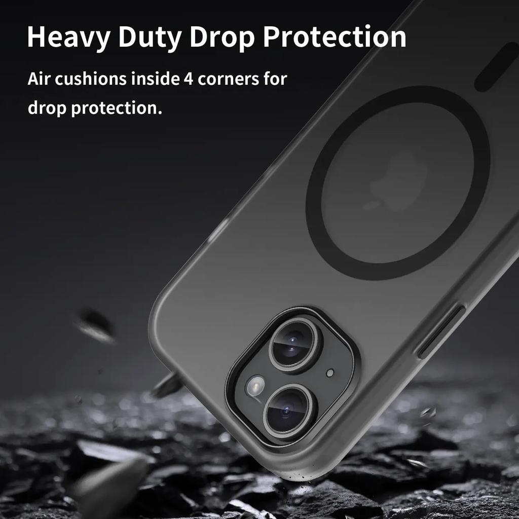 Magnetic Phone Case For iPhone 15 Matte Magnetic Protective Cover
