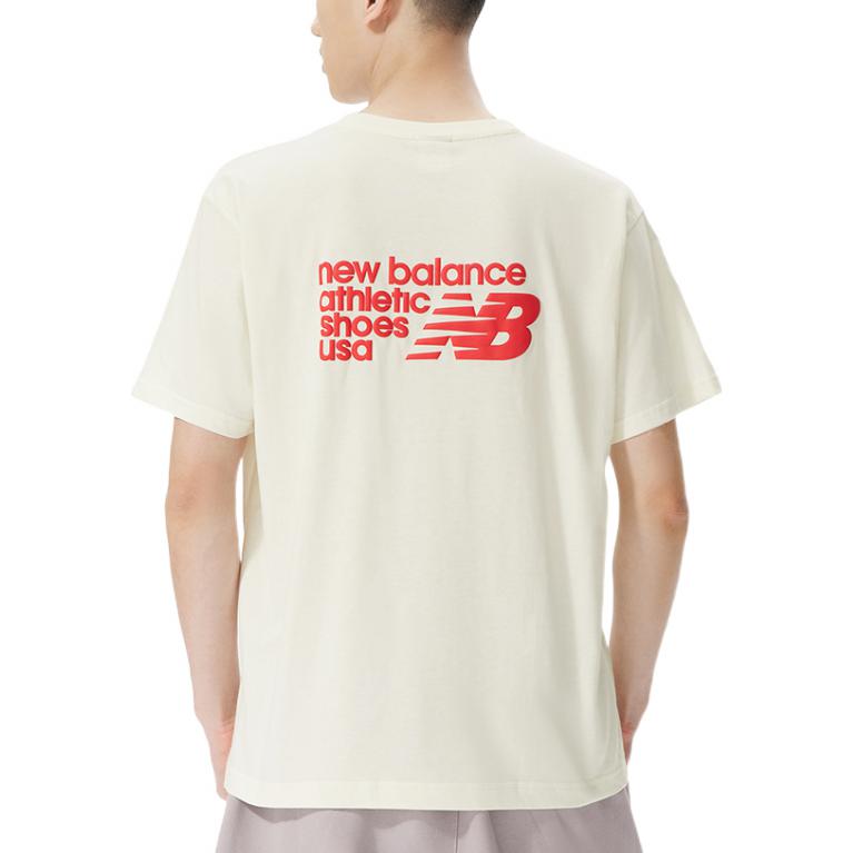 New Balance T Shirt Men's Ivory White AMT22395-IV