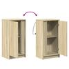 LED Sideboard in Sonoma Oak Finish 42.5 x 34 x 85 cm Particleboard