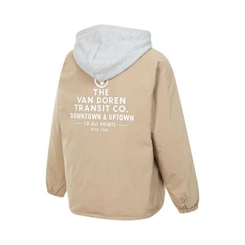 Vans Off The Wall Transit Coach Thick Hooded Warm Down Jacket Men Jackets Khaki VN000KCU4MG