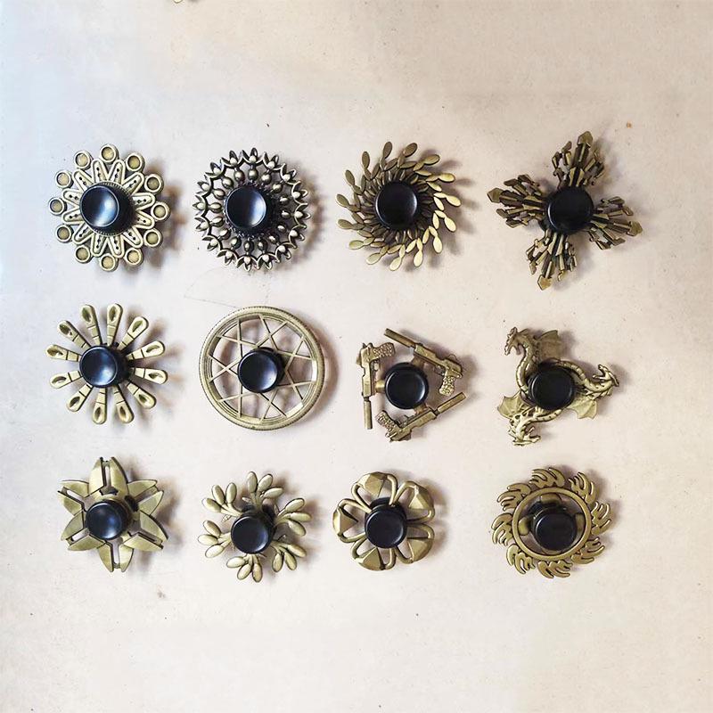 Colorful Bronze Alloy Finger Gyroscope Stress Relief Toy for Boys