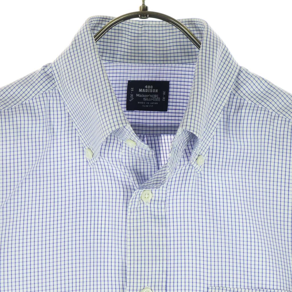 Beauty Products Maker's Shirt KAMAKURA Made In Japan Grid Pattern Long Sleeve Button Down Shirt Men's Used