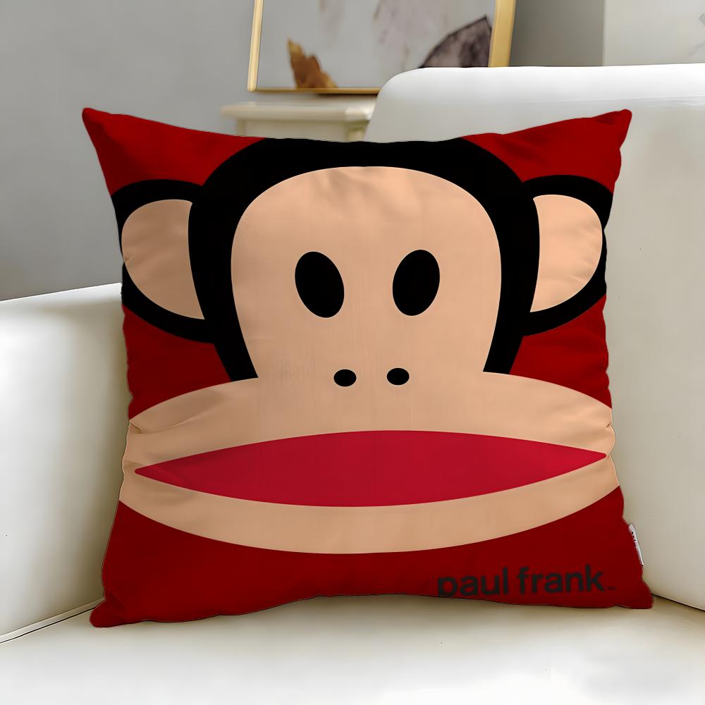 classic brand Paul Frank Cushion Cover Soft  EasyWash Pillow Case  Versatile for Couch Bed Travel and Office