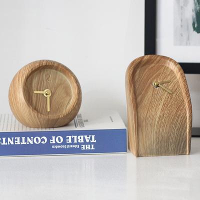 Moderní jednoduché severské ozdoby stolní hodiny kreativní dřevěné hodiny obývací pokoj ložnice model dekorace pokoje dekorace