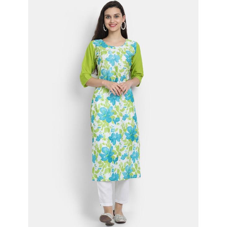 

Курти, Женский, Выбор нескольких цветов, Этнический принт, Прямой крой, Принт по всей поверхности, Стиль Болливуд, Повседневная одежда 2XL чёрный