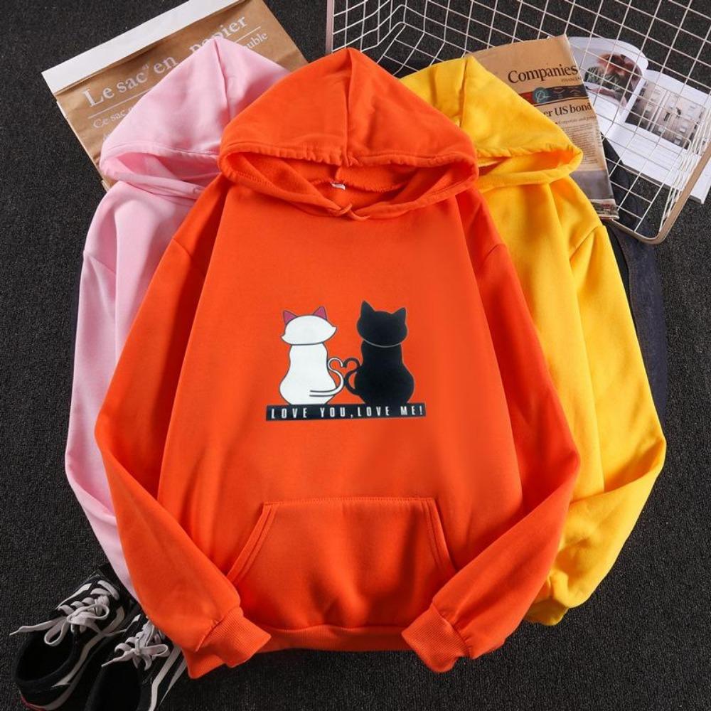 Factory direct sales hooded fleece sweater women's 2019 autumn and winter Korean version loose women's tops versatile trend students