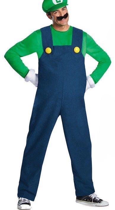 AZUSA Mario and Luigi Cosplay Costume for and Perfect for All School Universal Studios and Mario Perfect for and Size M Men, Adults, Parents. Seasons,