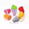 200ML Silikon Faltbecher Tragbarer Zusammenklappbarer Faltbecher Für Picknick Trinkbecher Hitzebeständig Teleskopierbar Campingbecher