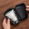 Suet jade porcelain high-end outdoor travel tea set Kuaike cup one pot two or three cups portable ceramic gifts