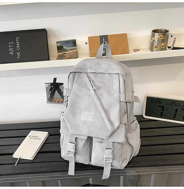 

Школьный рюкзак новая мода школьный рюкзак грязеотталкивающий темный отделение ниша ленивый ветер рюкзак граффити легкий ученический средняя школа школьный рюкзак