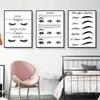 Lash Extensions Technician Guide Posters and Prints Makeup Wall Art Picture Room Decor Eyelash Business Form Art Canvas Poster