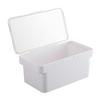 Yamazaki (Yamazaki) Airtight Pickling Case with Water Drainer, White, 28cm W X 16.5cm D X 12.2cm H, Tower Design, Wide-Opening Clear Lid, Refrigerator