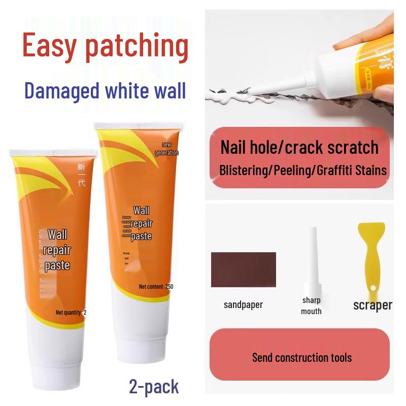 Mold-Resistant Waterproof Wall Repair Paste - White Latex Putty for Moisture-Proof Renovations