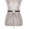 Layered Leather Belt With Chains Body Harness Sexy Waist Goth Accessories Strap Adjustable Festival Girls Jewelry