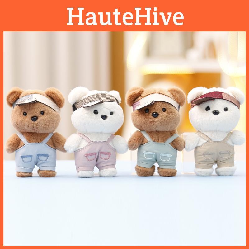 Bear Teddy Suspenders Plush Keychain Doll Bag Pendant Toy Animal Cartoon Gifts