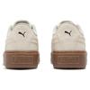 PUMA Women's Beige Basket Platform Canvas Low Top Sneakers 399251-02