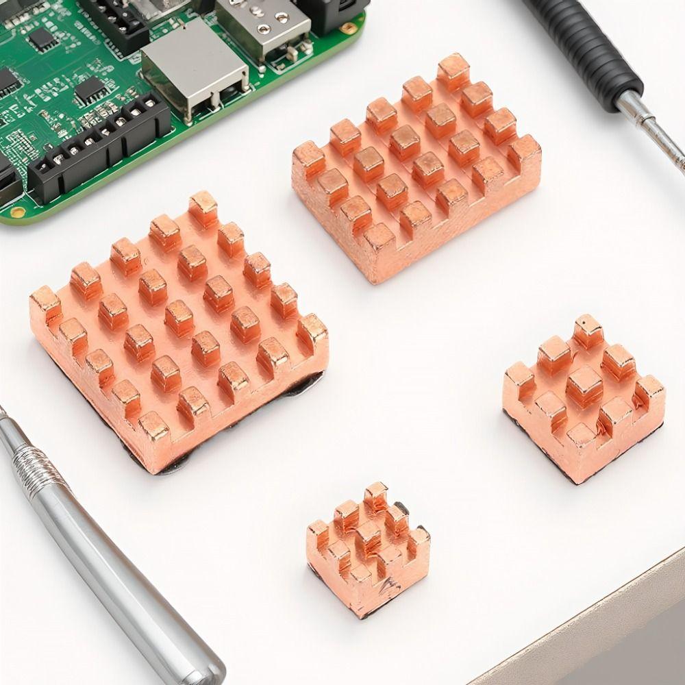 4PCS Low Profile Cooling Heat Sink for for Raspberry Pi 4B 1G 2G 4G Peripheral Cooling