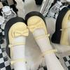 Bow Platform Versatile Loafer Single Shoes 2025 Autumn New French Popular One-word Buckle Mary Jane Small Leather Shoes