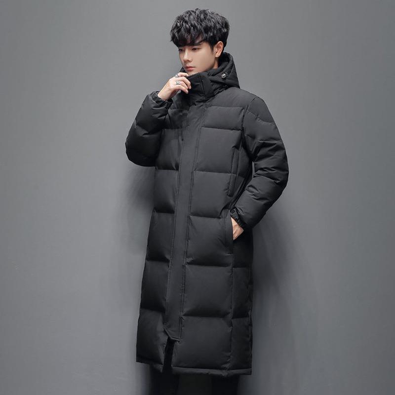 New Women's Down Jacket, Couple Outdoor Cold-proof Clothing, Men's and Women's Long Knee-length Thickened Loose School Uniform