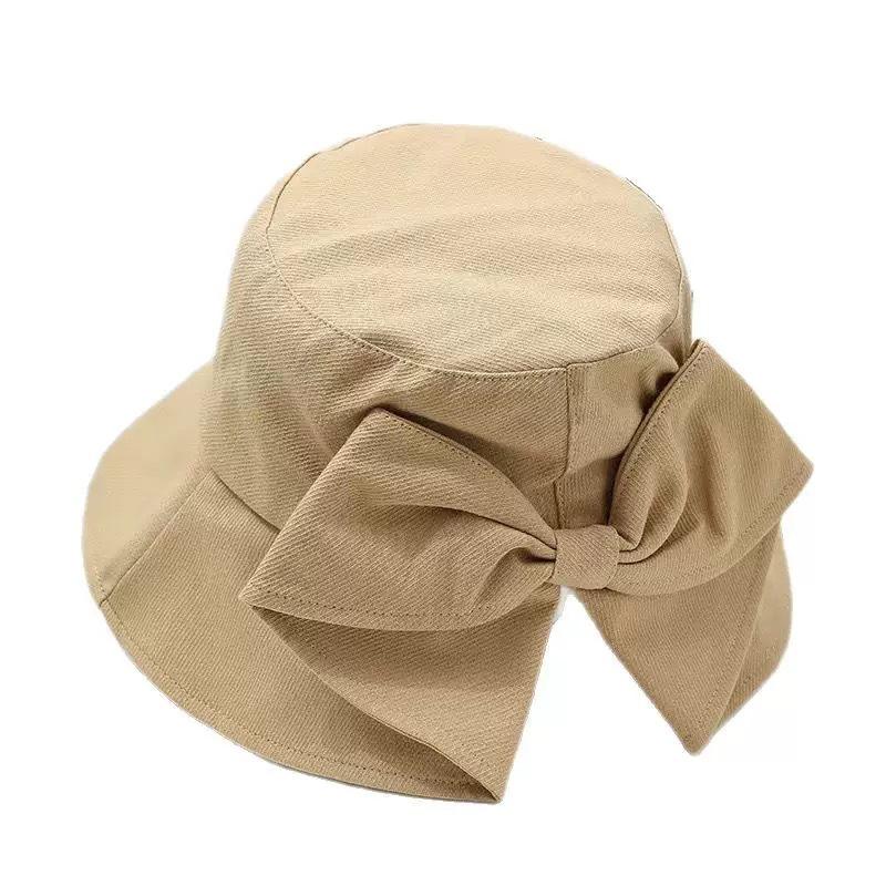 Women's Fisherman's Sun Hat: Spring/Fall Split-Front Bow Sun Hat