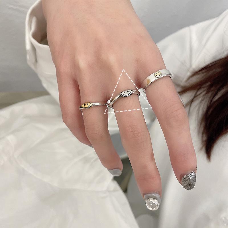 Vintage Minimalist 925 Sterling Silver Adjustable Ring for Women