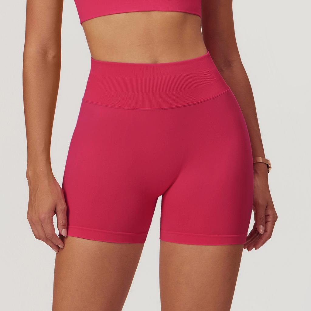 New Seamless High Waisted Yoga Shorts For Summer Women, Tight Fitting And Hip Lifting Sports, Running And Quick Drying Fitness Pants For Women