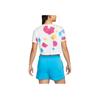 Nike Logo Print Short Sleeve Crop Top T-Shirt Women Tops White DQ3152-100